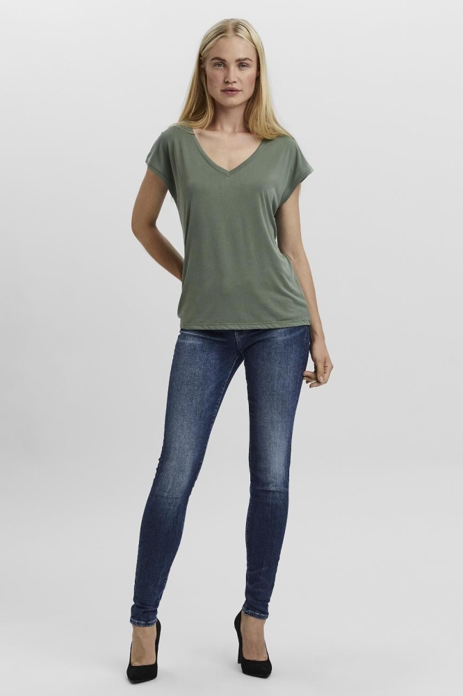 VMFILLI SS V-NECK TEE GA NOOS 10247666 Laurel Wreath